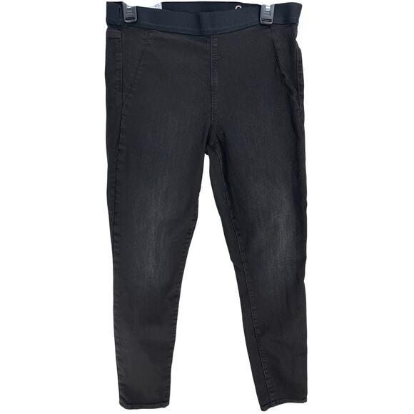 GAP Pull On Jeans Womens 31 Black Stretch Denim Resolution Legging Jegging Pants - Picture 1 of 7